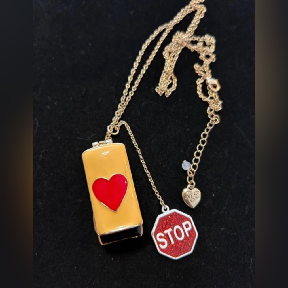 Betsy Johnson school bus necklace